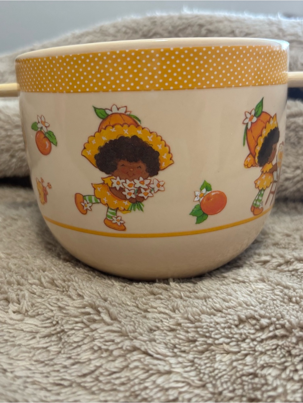 CultureFly Orange Blossom 18 fl oz Ceramic Ramen Bowl